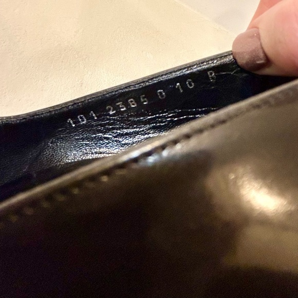 Gucci Beetle Calf Chunky Heel Vintage Tom Ford Dark Gray Size 10 - Picture 11 of 14